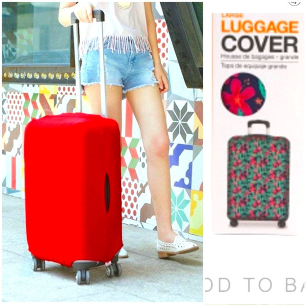 Suitcase Sleeve Floral Pattern Protects from Ugly Scar, Dirt, Snow. Easy On Off
